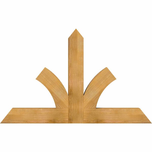 Ekena Millwork Richland Rough Sawn Timber Gable Bracket, Western Red Cedar, 60"W x 38"H x 4"D x 6"F, 15/12 Pitch GBW060X38X0406RIC00RWR - main